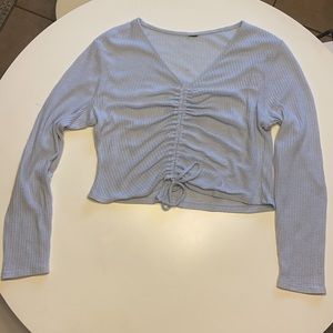 Soft front tie sweater